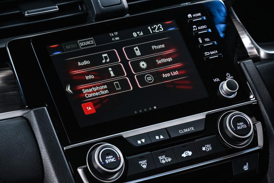 Детали интерьера Honda Civic Sport Sedan (FC1) 2019 года  (ZA) (фото 11 из 23)